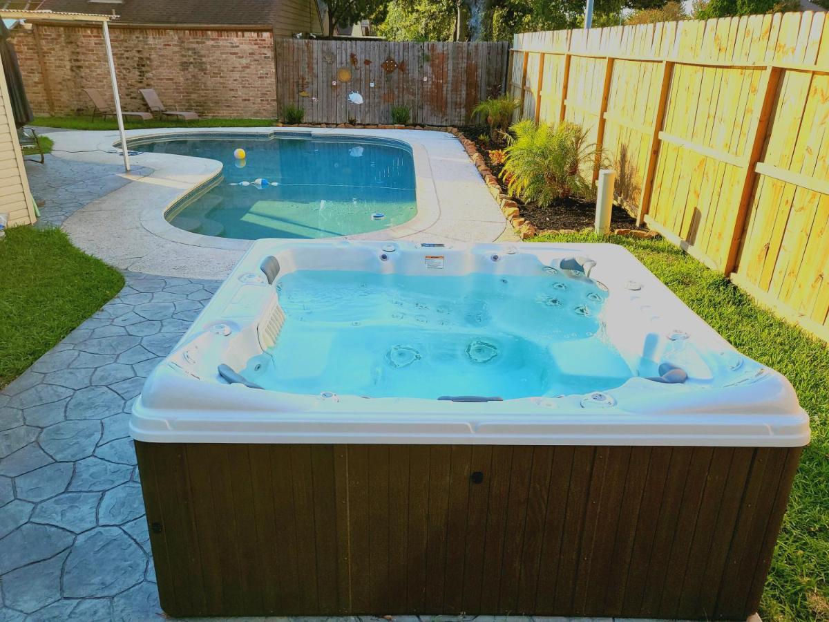 1976Houstongem Luminous Pvtpool & Hottub Dt20Mins For Lrg Families 6Beds 2Bath Villa Bagian luar foto