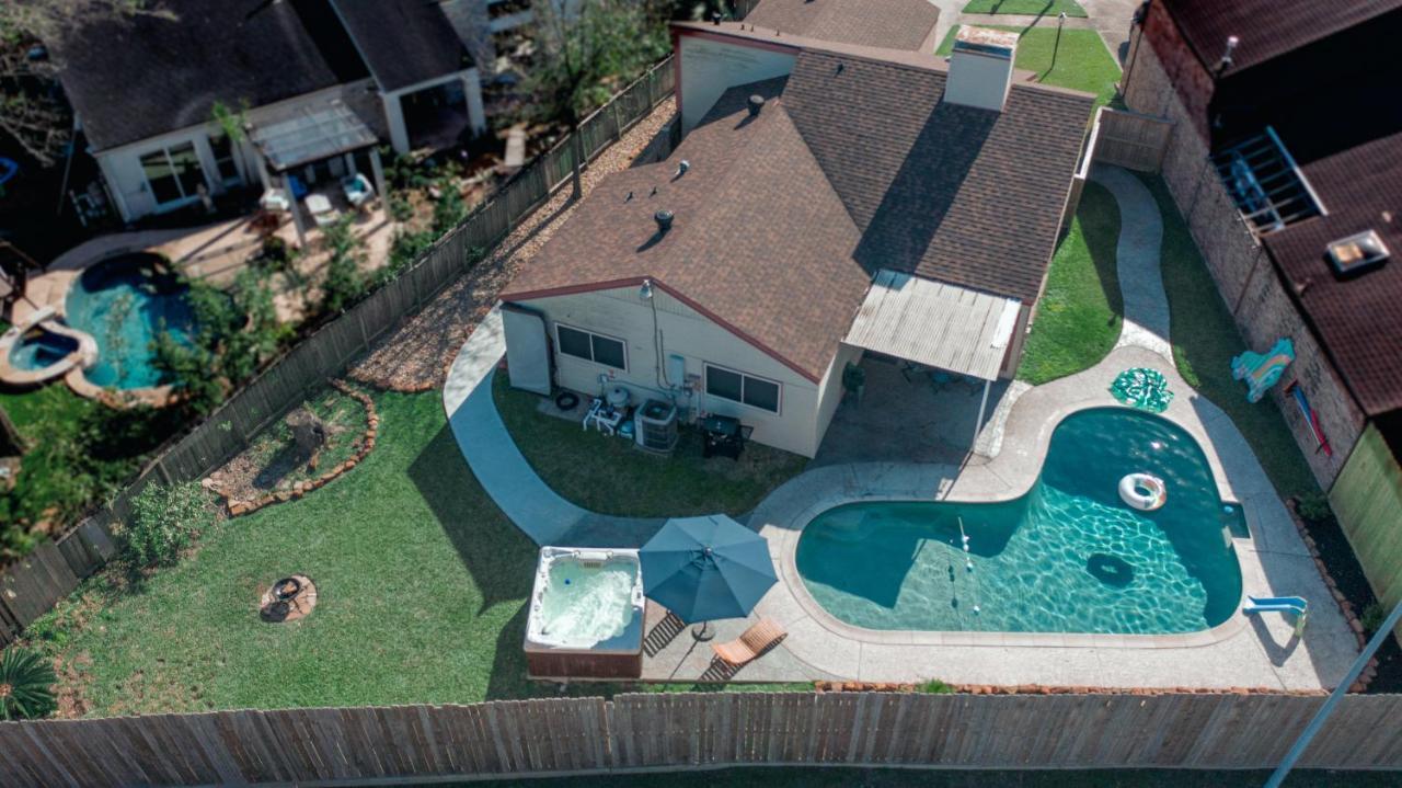 1976Houstongem Luminous Pvtpool & Hottub Dt20Mins For Lrg Families 6Beds 2Bath Villa Bagian luar foto
