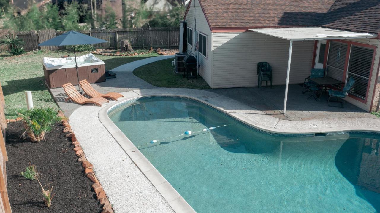 1976Houstongem Luminous Pvtpool & Hottub Dt20Mins For Lrg Families 6Beds 2Bath Villa Bagian luar foto