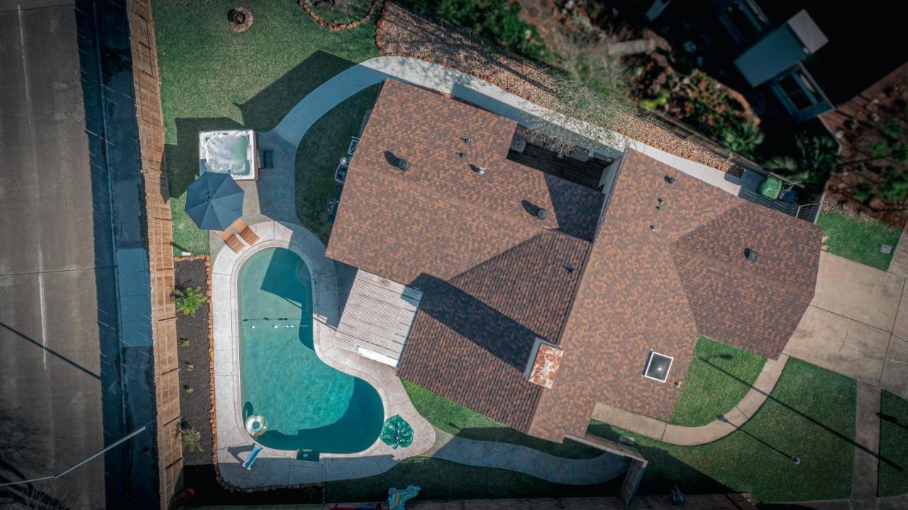 1976Houstongem Luminous Pvtpool & Hottub Dt20Mins For Lrg Families 6Beds 2Bath Villa Bagian luar foto